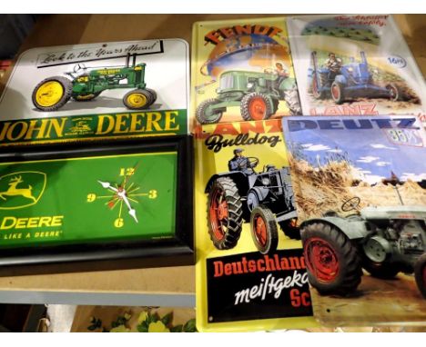 Mixed metal signs, mainly tractor related. Not available for in-house P&amp;P 