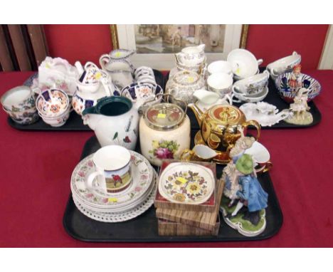 Gawdy Welsh type tea ware, willow meat platter, Palissy and Royal Worcester ware etc. Condition report: see terms and conditi