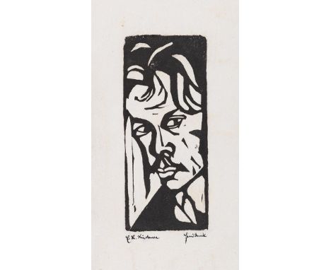 Ernst Ludwig Kirchner     1880 Aschaffenburg - 1938 Davos Selbstportrait. 1905/06. Holzschnitt.  Gercken 60. Dube H 100. Sign