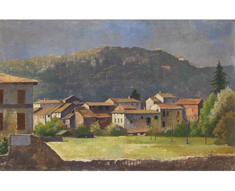 Karl Hofer     1878 Karlsruhe - 1955 Berlin Lavena (Tessin). 1937. Öl auf Leinwand.  Wohlert 1342. Rechts unten monogrammiert