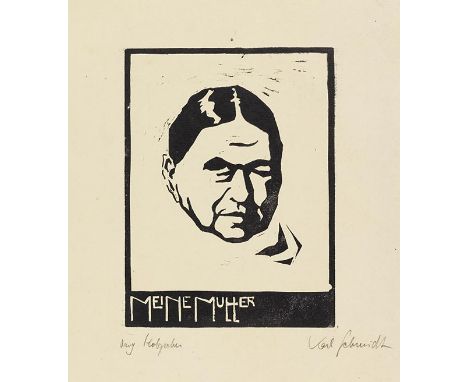 Karl Schmidt-Rottluff     1884 Rottluff bei Chemnitz - 1976 Berlin Meine Mutter. Um 1904. Holzschnitt.  Gerlinger H 04-3. Sig