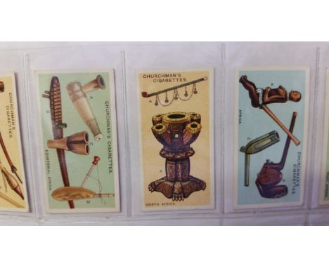 MIXED, complete (15), inc. Churchmans Pipes of the World; Carreras (4), Army/Naval Uniforms, Kings &amp; Queens (Black Cat); 