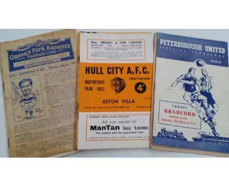 FOOTBALL, programmes, 1940s-50s, inc. QPR (3), v Bournemouth &amp; Boscombe 1947/48, v Rotherham 1951/52; Southend (5), v Nor
