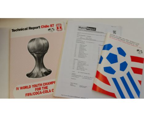 FOOTBALL, F.I.F.A. selection, official brochures, information sheets, match reports, inc. World Cup Draw, USA 1994; World You