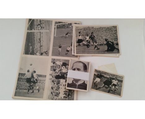 FOOTBALL, 1954 World Cup, German part sets, inc. BBB &amp; Kiddy (both chewing gum); Austria-Bildwerk etc., some uncut sheets