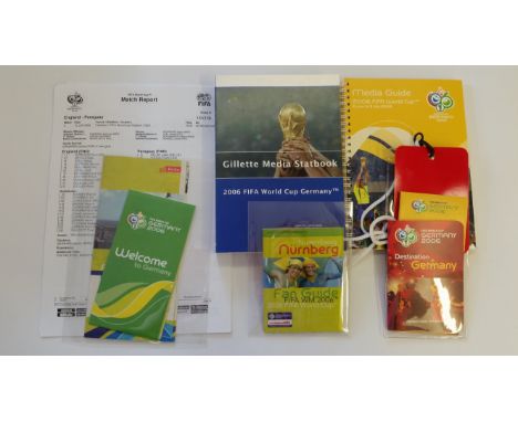 FOOTBALL, 2006 World Cup selection, inc. Gillette media stats brochure, FIFA Media Guide, Welcome to Germany, press sheets et
