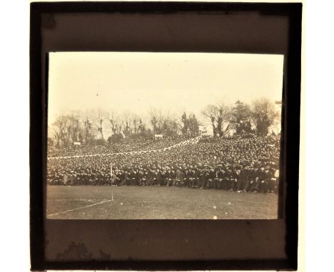 FOOTBALL, original glass positive (4.25 x 3.25), 1899 FA Cup Final, Sheffield United v Derby County, at Crystal Palace Ground