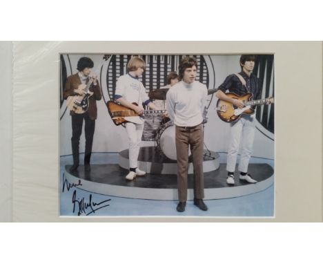 POP MUSIC, Rolling Stones, signed colour photo by Bill Whyman, full-length early image of Rolling Stones performing, overmoun