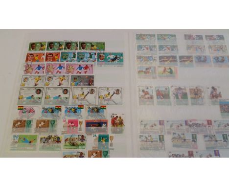 FOOTBALL, World Cup postage stamps, mixed countries, most used, loose in stock pages in two albums, good VR, 500*