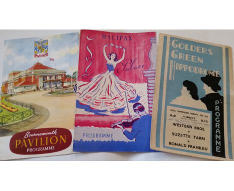 MAGIC, theatre programmes, 1940s-1950s, inc. Richiardi Jnr., Moira Rattigan, Reg Salmon, Lester Sharpe, Robert Harbin, Tommy 