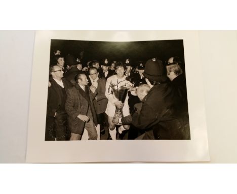 FOOTBALL, signed photos, inc. Allen Mullery, full-length with trophy in crowd after 1972 UEFA Cup Final v Wolves, from the or