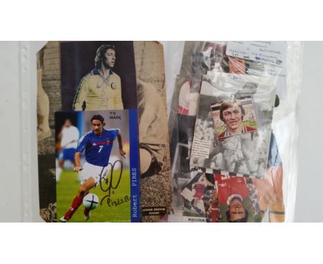 FOOTBALL, Arsenal, signed magazine photos, t/cs, cards etc., 30* signatures in total, inc. Cropley, Jennings, Macdonald, Lemm
