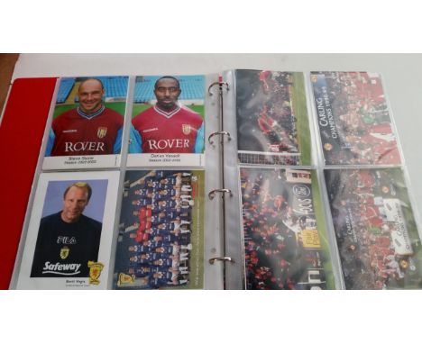 FOOTBALL, selection, inc. promotional postcards, photos, inc. Aston Villa, Man Utd, England, celebrations for Carling Cup &am