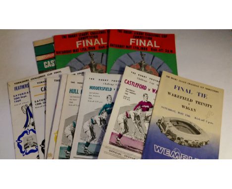 RUGBY, programmes for Cup Finals &amp; semi-finals, 1960s-70s, inc. Wakefield Trinity, Huddersfield, Hull KR, Castleford, Lee