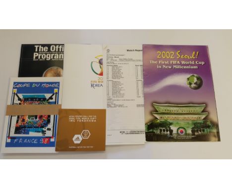 FOOTBALL, 2002 World Cup selection, inc. press sheets, media issues, promotional leaflets, programmes (2) etc., slight duplic