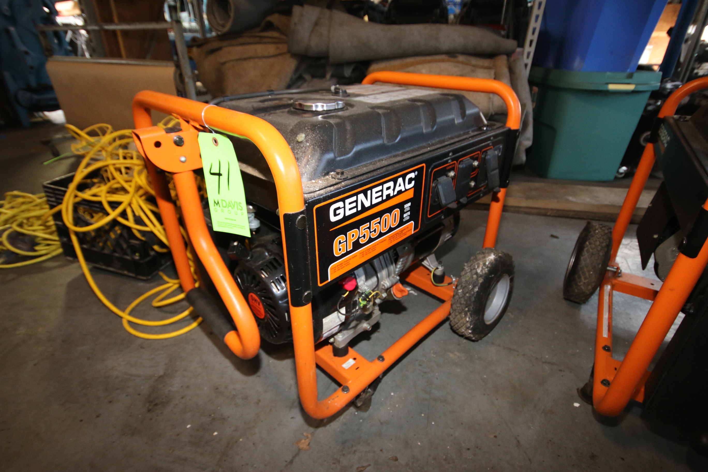 Generac GP5500 Portable Gas Power Generator Set, Model 0059396, S/N ...