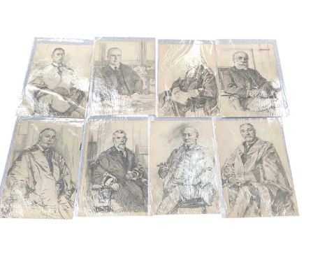Harold Sparks (early 20th century) group of portrait studies in pencil, various sizes (10)