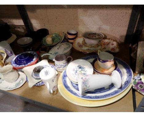 Mixed ceramics including Wedgwood Jasperware and Poole. Not available for in-house P&amp;P 