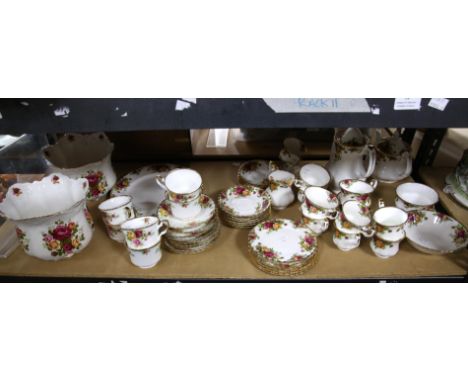 Royal Albert Old Country Roses part tea and coffee service, some seconds, including four dinner plates, Royal Stafford 'Bouqu