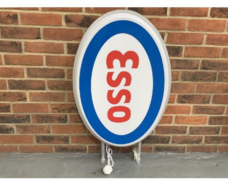Modern Wall Mounted Oval Illuminated Esso Dealership Sign 94 x55cmThe buyers premium for automobilia items, including registr