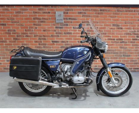 1980 BMW R80/7Make: BMW Model: R80/7Year: 1980Mileage: 4155VIN: 6031064Configuration: Right Hand DriveRegistration: MLX970VTr