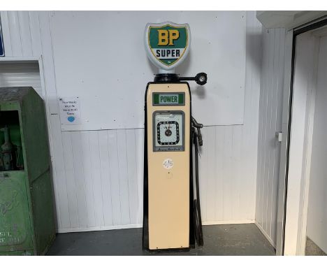 Vintage Avery‑Hardoll Electric Petrol Pump Fitted With A Glass BP GlobeThe buyers premium for automobilia items, including re