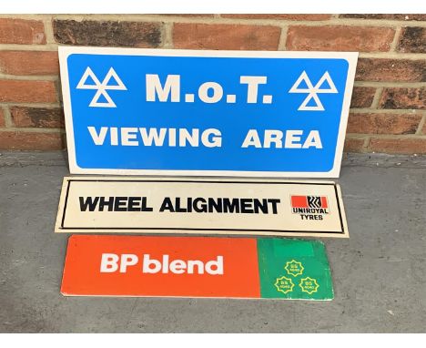 Three Plastic Signs, BP Blend, Uniroyal Tyres Etc (3)The buyers premium for automobilia items, including registration numbers