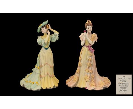 Coalport Handpainted Figures (2).  1.  Age of Elegance 'Midsummer Dream' Figure of the Year 1997 modelled by Jack Glynn.  Hei