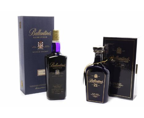 BALLANTINE'S LIMITED
Blended Scotch Whisky. 
Bottle no. AO/7376. 75cl, 43% volume, in presentation box. 
BALLANTINE'S AGED 21