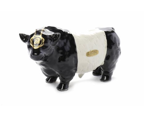 RUTHERFORD'S BLENDED WHISKY - BELTED GALLOWAY BULL DECANTER