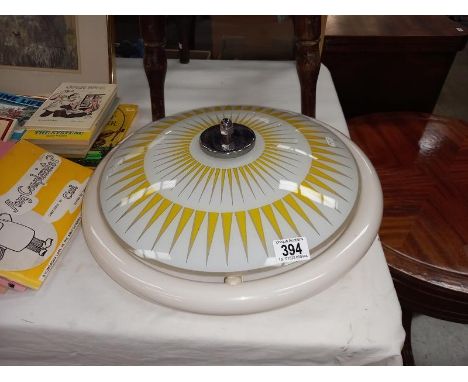A large vintage fluorescent fly catcher lamp shade (diameter 42cm)