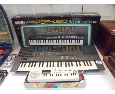 A boxed Yamaha PSS-480 music station organ and a Casio VL1, COLLECT ONLY.