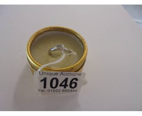A 9ct white gold diamond ring, size M half, 2.4 grams.