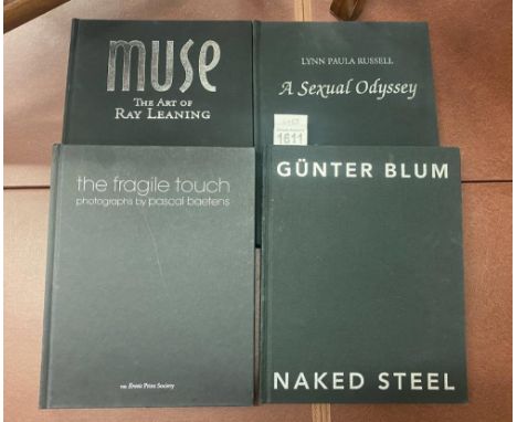 4 limited edition The Erotic Print Society books including Naked steel by Gunter Blum, The Fragile Touch by Pascal Baetons et