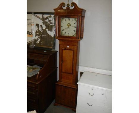A Victorian oak 30 hour Grandfather clock. COLLECT ONLY.
