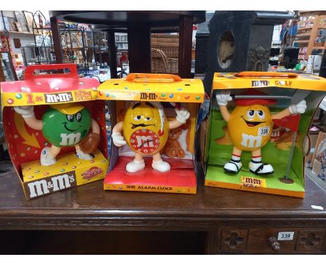 2 M&amp;M sweet dispensers &amp; 1 clock