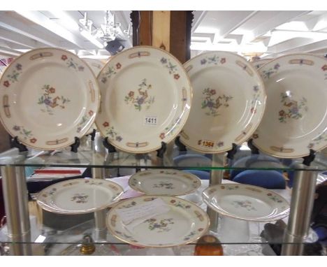 12 early 20th century Bridgwood porcelain plates stamped Tottenham House.