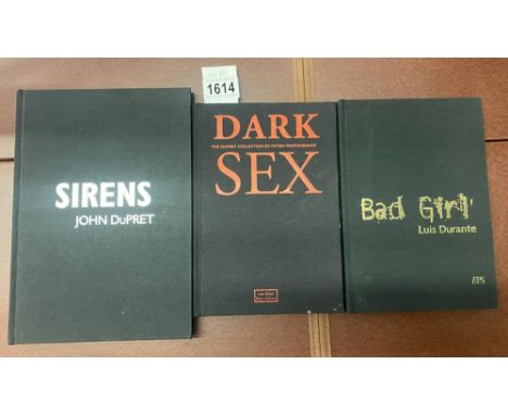 3 limited edition the Erotic Print Society books - Dark Sex, Bad Girl and Siren.