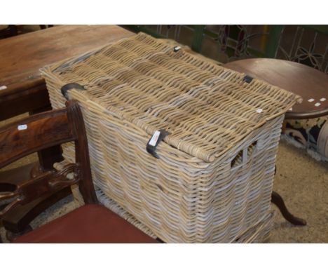 WICKER HAMPER, WIDTH APPROX 75CM