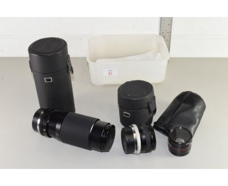 THREE CAMERA LENSES