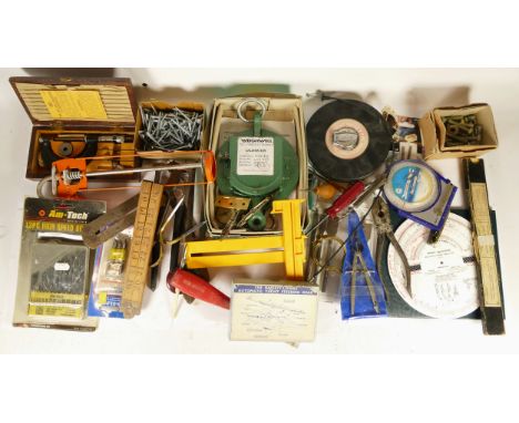 A collection of early 20th century and later carpenters hand tools, to include multi planes, chizels, drills, rebate planes, 