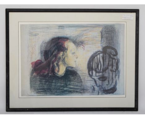 Edvard Munch (1863-1944) 'The Sick Child' framed print, 76x58cm.