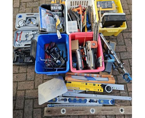 A large collection of unused and used tools