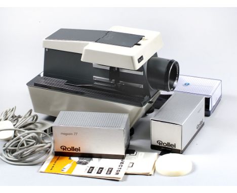 Rollei P11 Multi Format Slide Projector. For use with 6x6, 4x4 & 35mm slides. With Heidosmat 150mm f2.8 lens, working order (