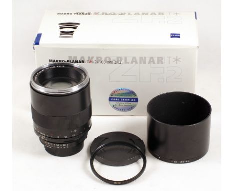 Carl Zeiss Makro-Planar T* Z/100 2FZ 100mm manual focus macro lens #15825091 for Nikon (condition 3E) in makers box with lens