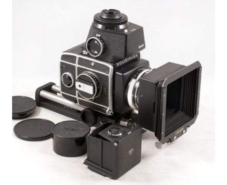 Rolleiflex SL66 Outfit. Comprising Rollei SL66 120 camera #2900878 (condition 5F) with Carl Zeiss Planar 80mm f2.8 lens (cond