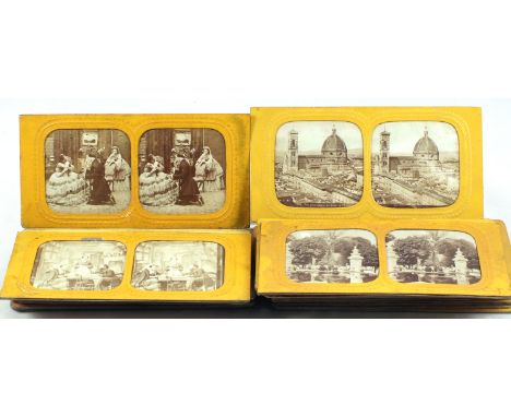 36 Hold-to-Light (Tissue Types) Stereo Cards, inc Crystal Palace. Some hand coloured or with 'pin-point' lighting effects whi