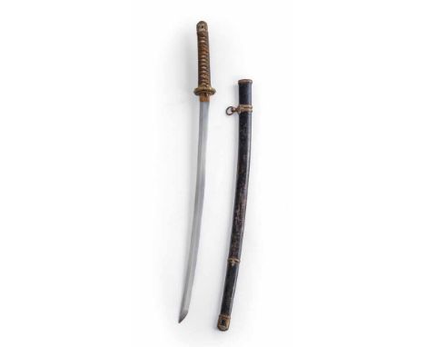   Katana mit Showa-to-Klinge JAPAN, frühes 20. Jh. L. 67,3 cm Katana mit Showa-to-Klinge. Klinge: L. 67,3 cm, shinogi-zukuri,