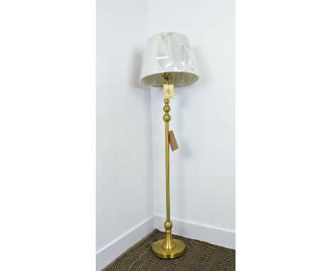 LAUREN RALPH LAUREN HOME FLOOR LAMP, gilt metal, with shade 143cm approx. 