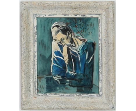 PABLO PICASSO, la Coppia, blue period rare pochoir, signed in the plate Rare edition: 200 Milan Silvana Editoriale d’arte 195
